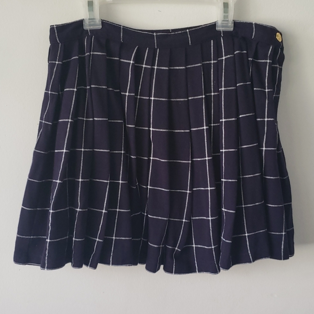 Navy Plaid Tennis Skirt
